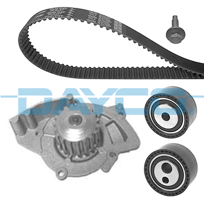 Triger Set+Su Pompasi (Devirdaim) Boxer II Jumper II DW12UTED (2,2HDI 8V) / (03 06) C5 II P407 P508 P307 P308 C8 Expert III Jumpy III Scudo III DW10BTED4 (2,0 16V)) Smax Focus Mondeo 07> 2,0TDCI (Mqp) | DAYCO KTBWP5900 | OEM 1201E8