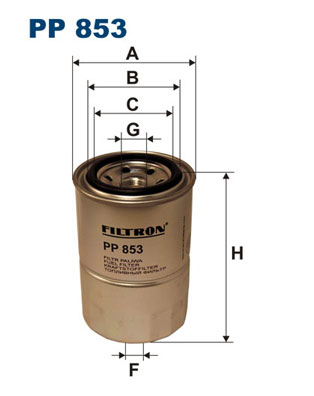 Mazot Filtresi Kia Bongo 2.7 1997> Ceres 2.2 1992 1997 | FILTRON PP 853 | OEM 0K71E-23-570A