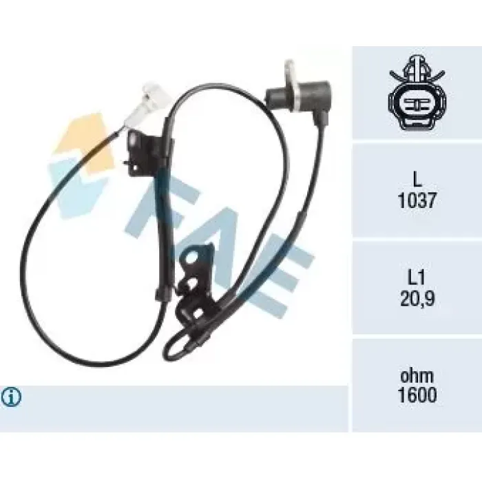 ABS Sensoru On Sol Avensis 03>08 Corolla 02>07 | FAE 78418 | OEM 89543340NM 8954302040