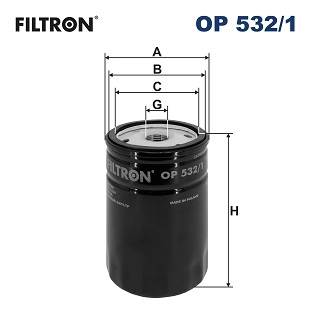 Yag Filtresi Escort 98>00 Mondeo I / II 92>00 Focus I 98>05 1,6 / 1,8 / 2,0 Fiesta III / IV 1,6 / 1, | FILTRON OP 532/1 | OEM 978M-6714-B1A