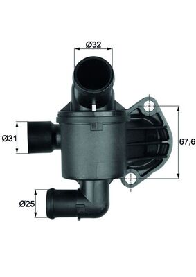 Termostat Komple 87° Amarok 10>> Crafter 12>16 | MAHLE TI3587 | OEM 03L121111AB