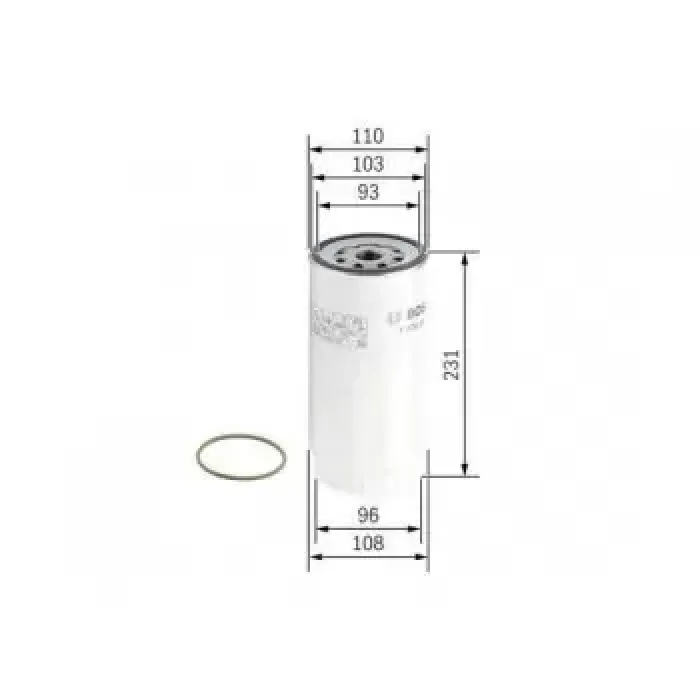 Separ Filtresi M-Benz Actros 2 11 MP4 Antos Arocs Atego 3 / DAF CF75/85 XF95 XF105 XF430/440/480/530 | BOSCH F026402038 | OEM 1433649 5021185714 51125017260 9604770003