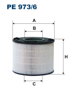 Yakit Filtresi (Mazot) Touareg 3,0 V6 TDI 04> | FILTRON PE 973/6 | OEM 7L6127177B