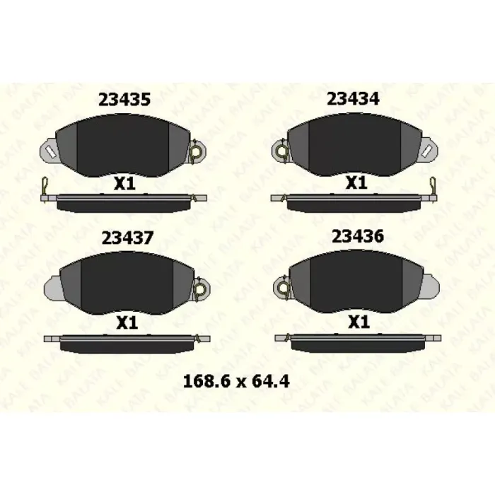 On Fren Balatasi Transit V184 00>06 (Onden Ceker) Ikaz Sacli | KALE B 23434 185 25 ANS | OEM 1C1J 2K021 AC 1465168