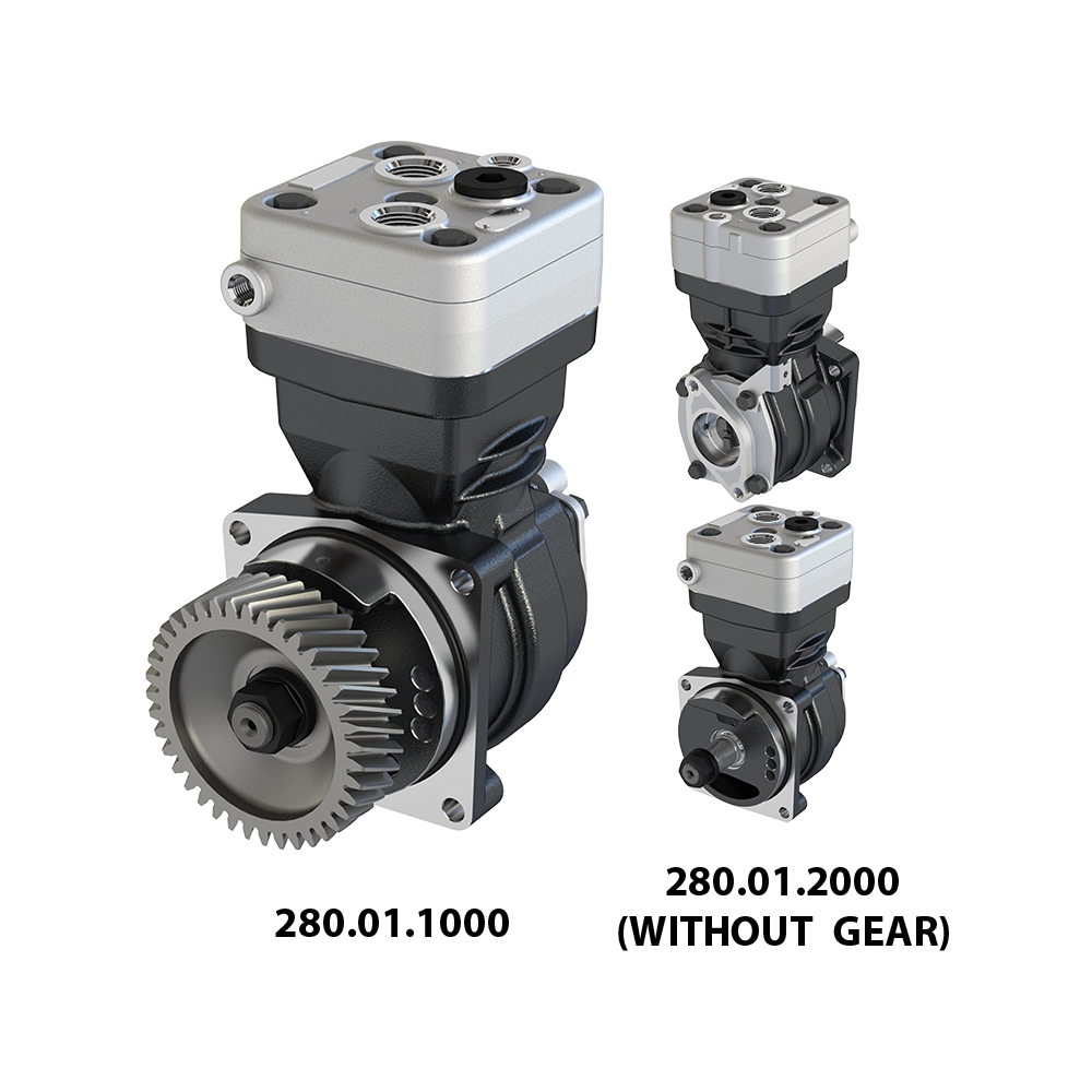 Komple Kompresor Mercedes Axor 2 - Atego 1517 - Lk/LN2 OM906-904 | A-TECH 280.01.1000 | OEM 1100200001 9061300615 4111510000