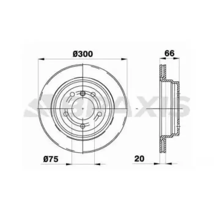 Fren Diski Arka Bmw E87 E90 E84 | BRAXIS AE0240 | OEM 34216764653 34216764653 34216855008 34216864901 34216855008 34216864901