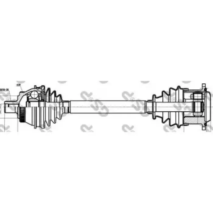 On Aks Sol Passat 97>05 Audi A4 95>01 Superb 02>08 | GSP 203015 | OEM 8D0407271BC