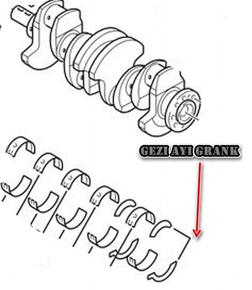 Ana Yatak Gezi Ayi Toyota Hilux 2.5 07>12 / Hiace 2.5 05>09 / Dfm Riche 1KZ - 1KD - 2KD | TAIHO T720A-STD | OEM 1101167020