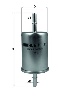 Benzin Filtresi Opel Astra G Vectra B Vectra C Corsa C Signum Tigra B Meriva A Omega B Corsa B Tigra A / Bravo Brava Tempra Marea A2 A3 Cordoba Ibiza II III IV Fabia Golf V Touran Polo 1,2 / 1,4 / 1,6 / 1,8 / 2,0 Tirnakli | MAHLE KL84 | OEM