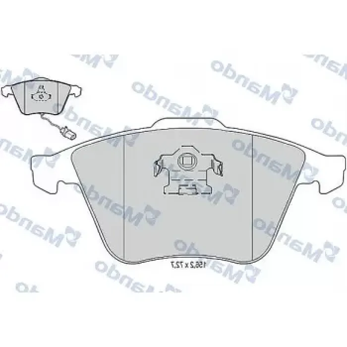 On Fren Balatasi Fisli Fabia 1,4 00>03 A6 1,8T / 1,9TDI / 2,0 / 2,4 / 2,5TDI / 3,0 / 4,2 97>05 | MANDO MBF015369 | OEM 4B0698151R
