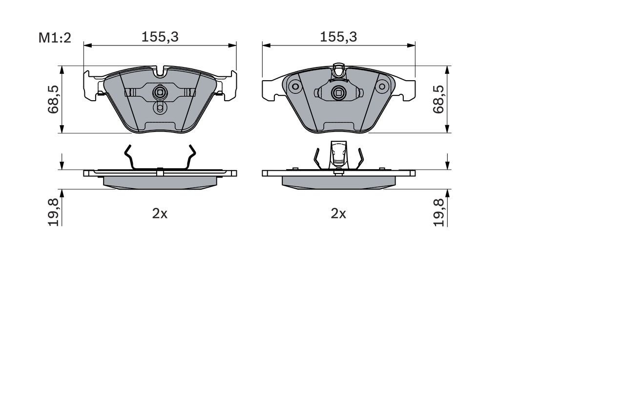 Fren Balatasi On BMW E90 E91 E92 E93 E84 | BOSCH 0986494036 | OEM 34116794917