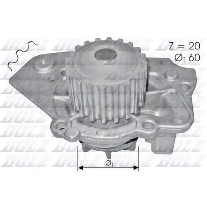 Devirdaim Su Pompasi P205 P405 1.6 1.9 Bx Zx 1.6 1.9 86>92 | DOLZ T136 | OEM 120163
