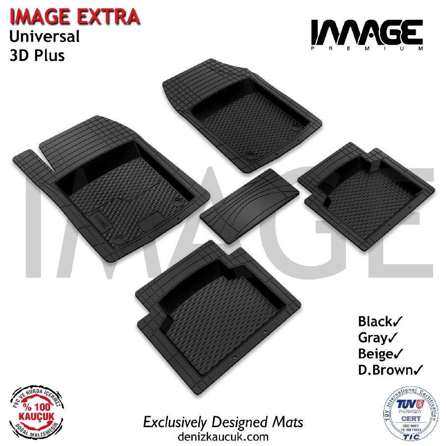 Paspas Image Ekstra Havuzlu Universal Kauçuk 3D Plus 5 Parça Siyah | OEM DK740044