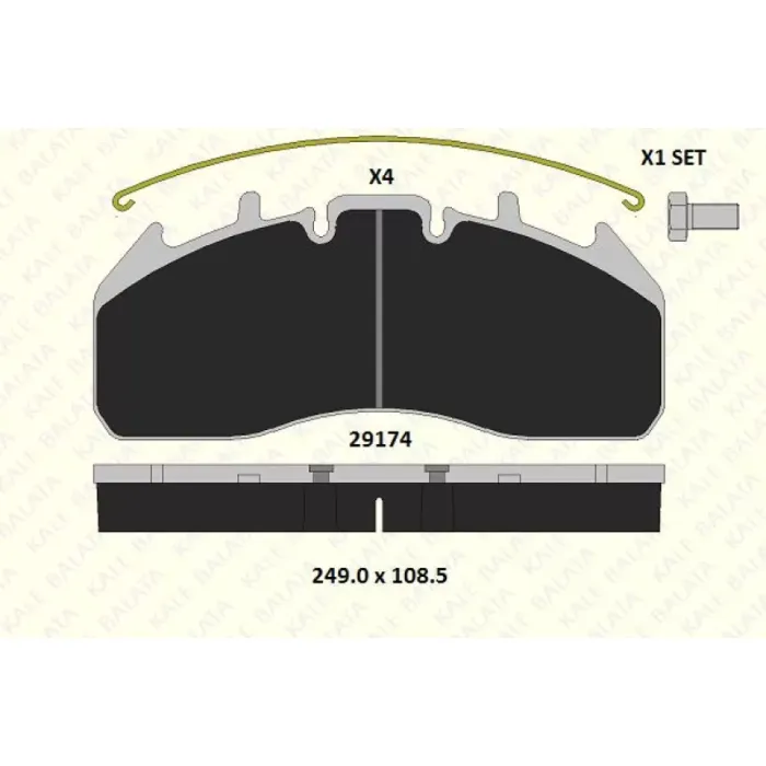 On Fren Balata Renault Premium 430 / 440 / 450 / 460 Dxi 04> Fissiz | KALE B 29174 292 14