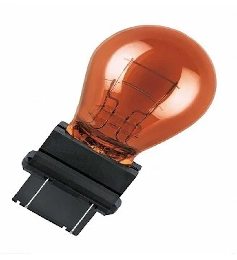 12V 27W, 7W Plastik Soketli (Siyah) Ampul Amber | OEM 17945A
