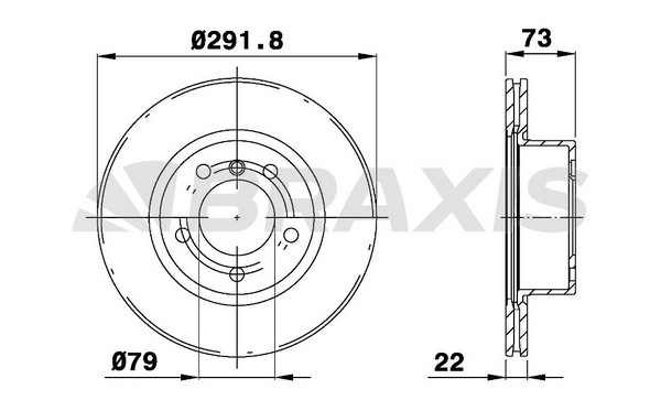 Fren Diski On Havali Bmw E81 E82 E87 E88 E90 | BRAXIS AD0204 | OEM 34116854997