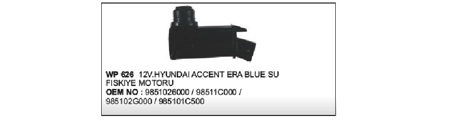 12V Hyundai Accent, Era Blue Su Fıskıye Mot | OEM WP626