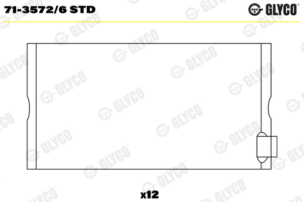 Kol Yatak Std M-Benz OM 366 352 2521 Takim | GLYCO 71-35726STD | OEM 3520301297 3520380610 3520382110