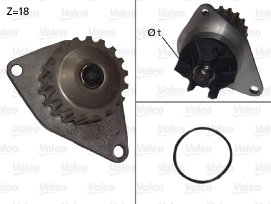 Devirdaim Su Pompasi P206 P207 P307 C2 C3 C4 ET3J4 (1,6 16V) 18DIS | VALEO 506721 | OEM 1201G2 1201G2 1609314980 1609417180 1609314980 1609417180