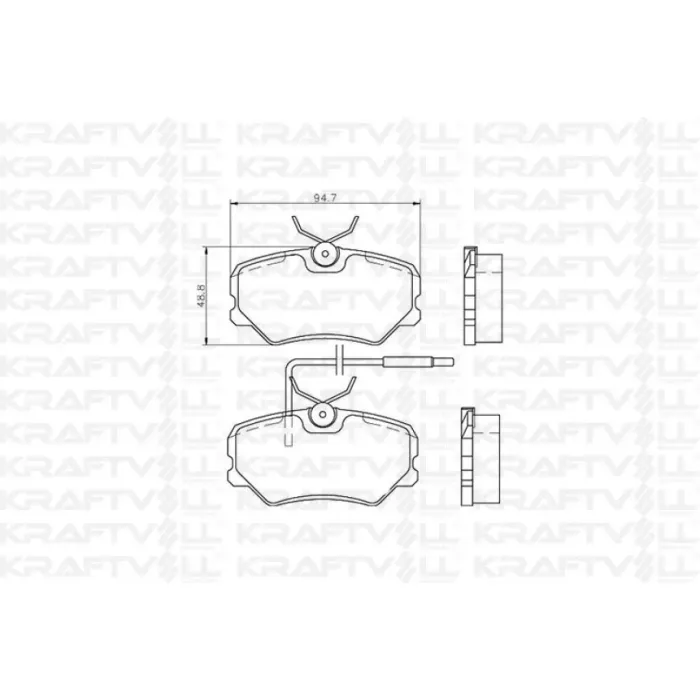 Fren Balatasi On P405 Sri XU9J4 1.9 | KRAFTVOLL 07010114 | OEM 425055-425077-425087