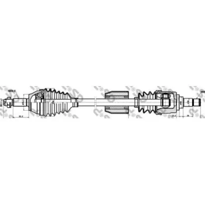 On Aks Sag Komple Escort V / VI 1.4 Hcs / 1,8 16V / 1,8D 90>95 (Dis Freze: 25, Teker Tarafi Ic Freze: 23, Conta CAPI:56,5, Uzunluk: 903MM) | GSP 218039 | OEM 94AG-3A427-EA 94AG-3A427-EA 1014109 5024568 1014109 5024568