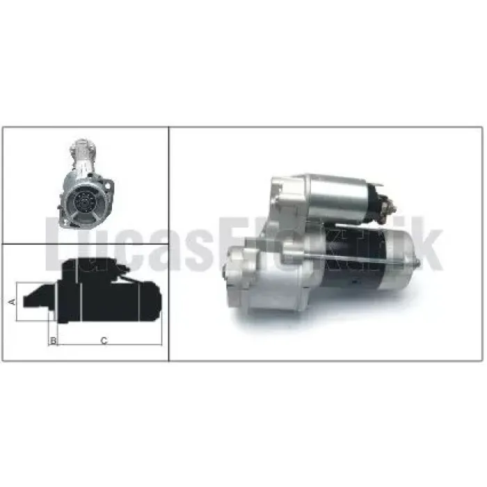 Mars Motoru 12V 10 Dis Starex 2,5 Crdi 2002> H1 2,5 Crdi 2008> Sorento 2,5 Crdi 2002> 140 170 Bg (D4CB Motor) | LUCAS LES0212 | OEM 361004A000 361004A010