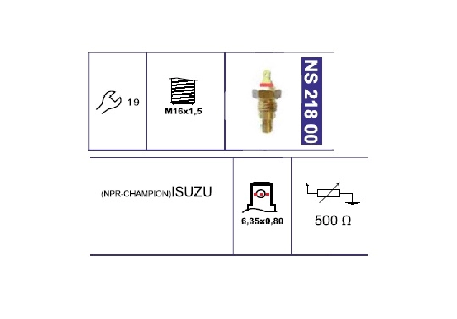 Müşür Hararet - Isuzu Npr, Champion Hararet Müşiri | OEM NS21800