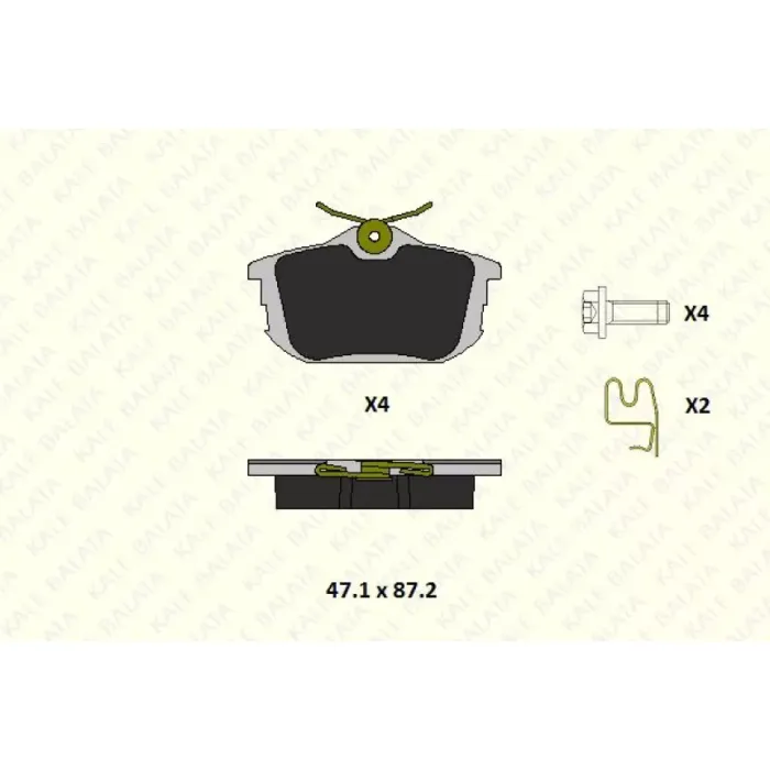 Arka Fren Balatasi Mitsubishi Carisma 96-06 Colt 04-10 Spacestar 98-04 Persona Wira 00-02 Volvo S40 V40 96->FORFOUR 04>06> | KALE B 23549 168 15 MSH | OEM M850978 M850978 306207705 306207705