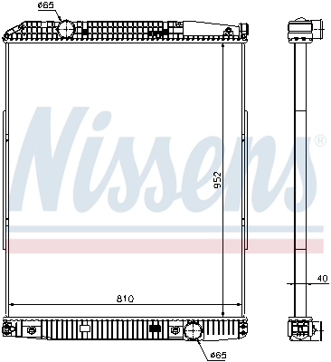 Motor Su Radyatoru Cercevesiz Mercedes Actros 96- | NISSENS 626490 | OEM 9425003203 9605001701 9425001103