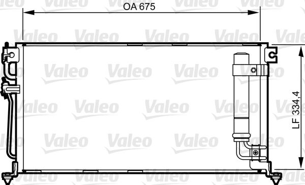Klima Radyatoru Mitsubishi Lancer 2003 2007 (718×350×16) | VALEO 814273 | OEM MN151100