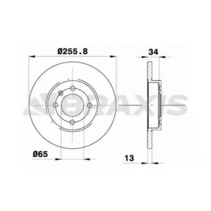 On Fren Aynasi Golf III 1.6 1.9TDI Cabrio 1.8 1.9TDI 93 98 Passat 1.8 1.9D 1.9TD 1.9TDI 88>96 | BRAXIS AE0060 | OEM 357615301