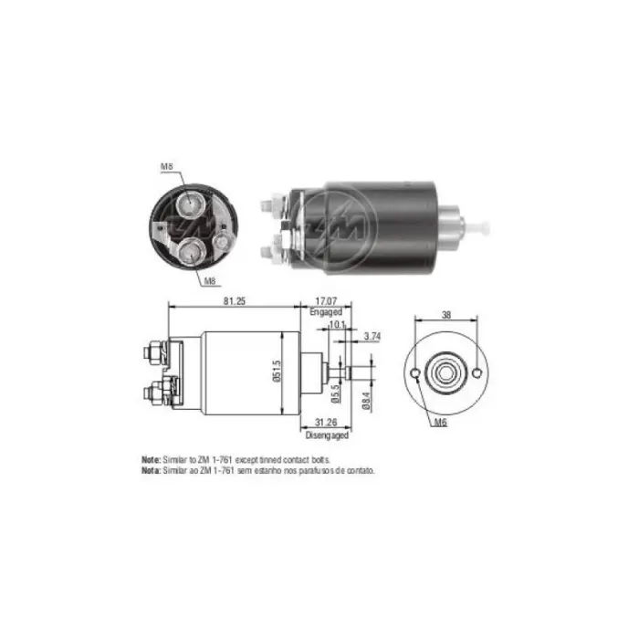Mars Otomatigi 12V Ford Connect Transit Dizel Civatali Fiesta Escort Focus Mondeo | ZM 0761 | OEM F3RZ11390A F3RZ11390B F78Z11390AA