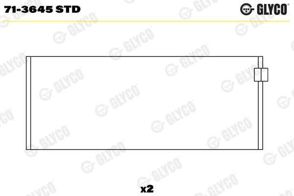 Kol Yatak Std. (OM602, 48MM, Tek Piston Icin) 190 W201 88>93 W202 95>00 W124 88>93 W140 93>98 Vito 638 97>03 Sprinter 96>06 | GLYCO 71-3645STD | OEM A6020301560