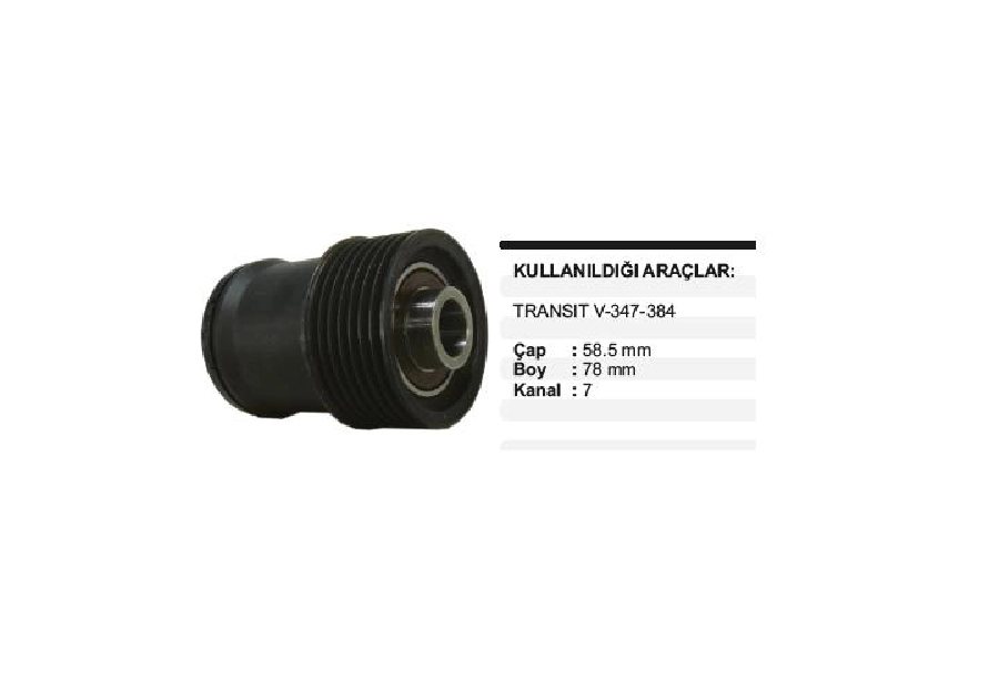 Alternatör Kasnak Transit V-347-384 Rulmanlı | OEM AKR240