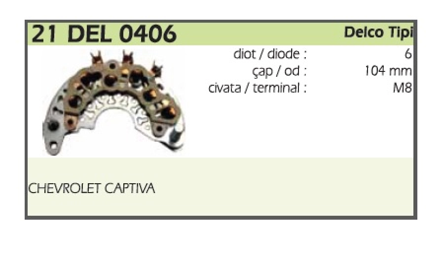 Diyot Tablası Chevrolet Captıva | OEM 21DEL0406