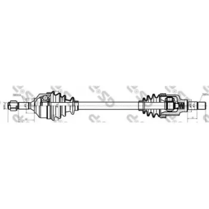 Aks Sol Komple C2 C3 Pluriel (Dis Freze:21, Ic Freze:22, Conta Capi:48 Boy:642MM) | GSP 210146 | OEM 3272RT