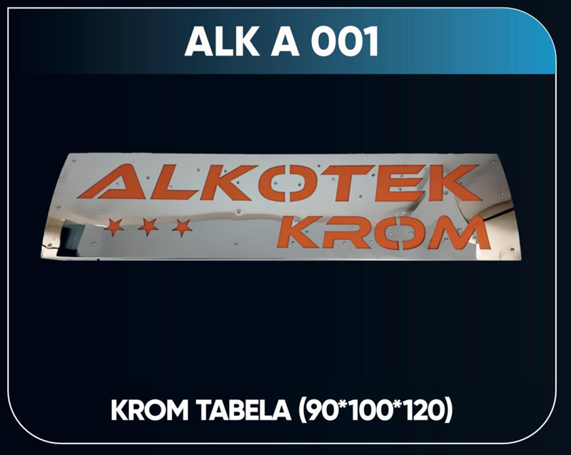 Alkotek Krom Tabela Süper Ayna 120 900