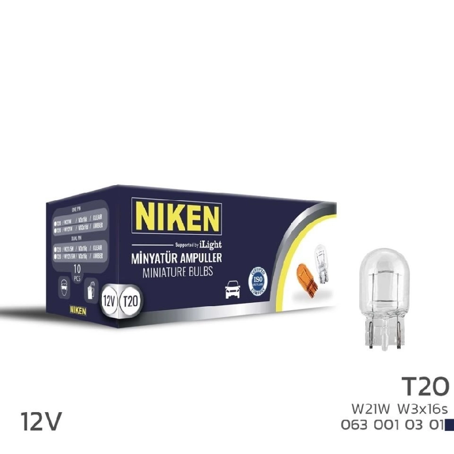 Ampul T20 Dipsız Ampul (93) W21W W3x16s (12V) 10LU | OEM 0630010301