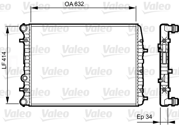 Motor Su Radyatoru Polo Cordoba Ibiza IV V Fabia Roomster 1,2 1,4 1,6 1,9TDI 99>16 | VALEO 732864 | OEM 6Q0121253L 6Q0121253L 6Q0121253M 6Q0121253Q 6Q0121253R 6Q0121253M 6Q0121253Q 6Q0121253R