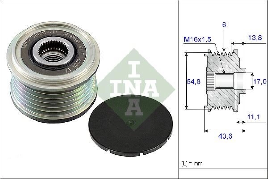 Alternatör Kasnağı (Rulmanlı) Clio 3-Kng-Mgn 2-Modus-Scenic-Twng-Note-Mıcra-Qashqai 1.5 DCI Reno | OEM 535010210