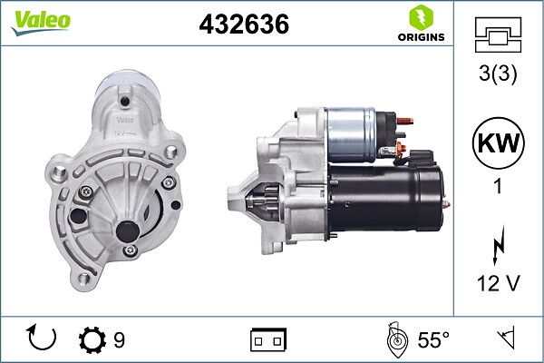 Mars Motoru 12V 9 Dis D6RA 661 Citroen Xsara Jumper Fiat Ducato 2,0 94 02 P205 P305 | VALEO 432636 | OEM 5802E4