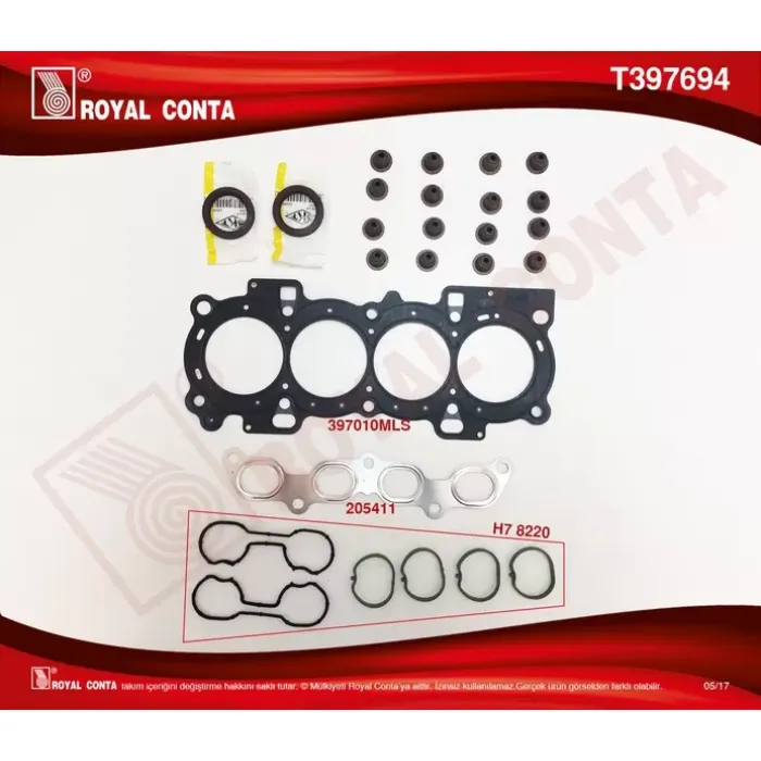 Ust Takim Conta (Skt Keceli Subap Lastikli Subap Kapak Contasiz) S,K,C Dahil Focus 1,6 16V Zetec S / Duratec Efi 98>04 | ROYAL T397694 | OEM 2M51 6008 AA