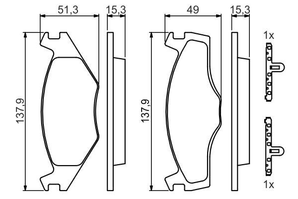 On Fren Balatasi Golf 2 Golf Cabrio Jetta 2 Passat 2 | BOSCH 0986468871 | OEM 321698151H