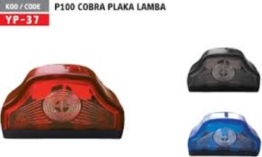 P 100 Plaka Lamba Kobra LED'li | OEM YP37L