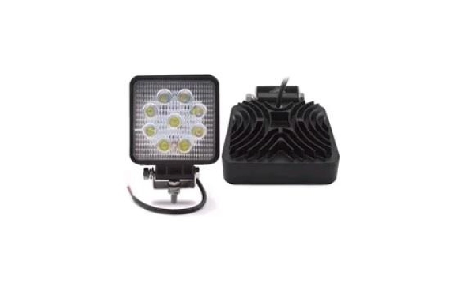Çalışma Lambası Kare 9 LEDX3=27W Metal *** Kalın *** 12V-80V | OEM L1003