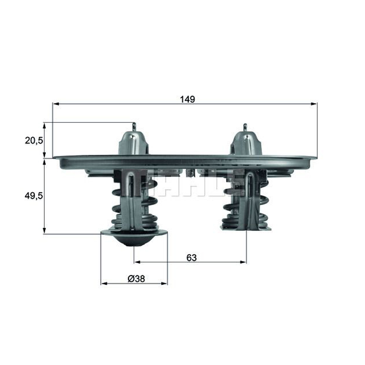 Termostat Scania DC13 80°-87° (Contasız) | OEM 2729053