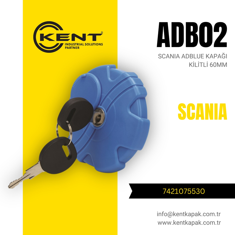 Kent Scanıa Ad Blue Kapağı KİLİTLİ(60 2000)
