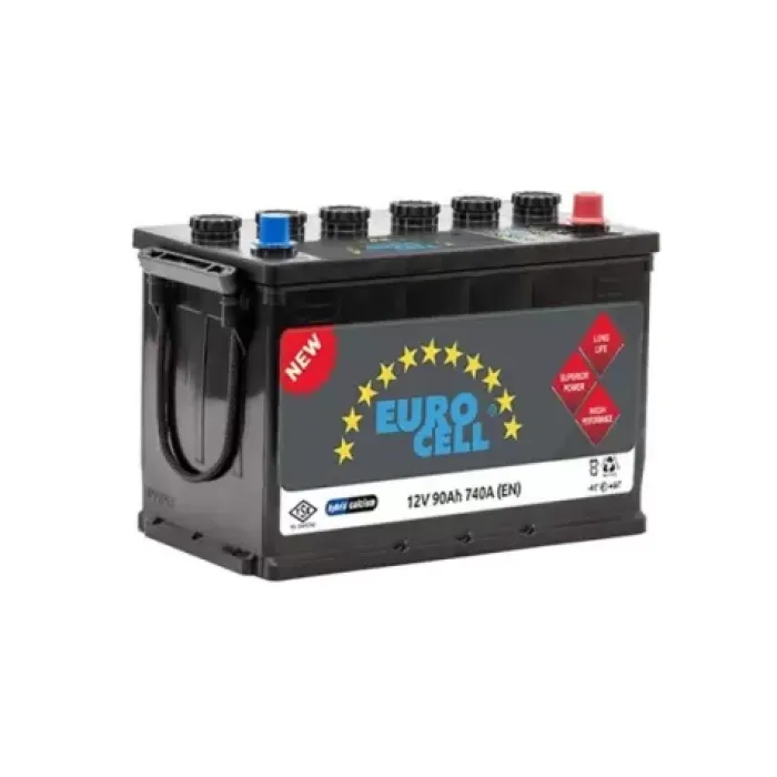 Aku 12V 90 Ah N70 (306×173×225) Tam Kapali Ters | EUROCELL 8699358520203