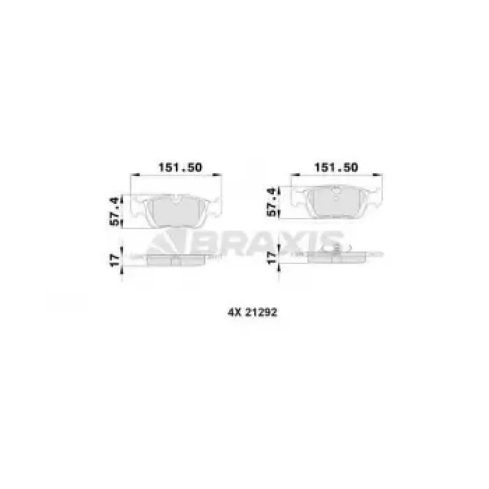 Fren Balatasi On BMW E46 E36 91>05 | BRAXIS AA0297 | OEM 34116761244