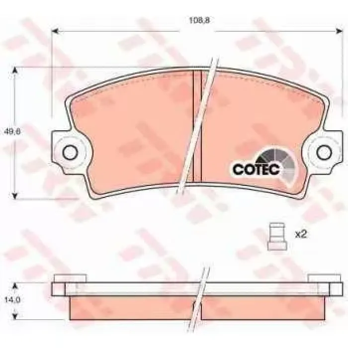 On Fren Balatasi R12 | TRW GDB148 | OEM 7701202890 7701202890 8671000109 8671016174 8671000109 8671016174